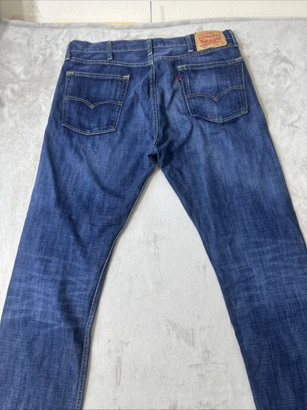 Levis 513 Slim Straight Jeans 38x32 Medium Wash Denim Mens